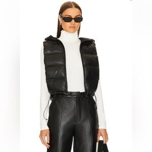 LAMARQUE DELMA PUFFER VEST IN BLACK